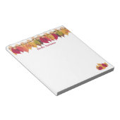 ハロー秋カラフルの葉ホタルライト ノートパッド (アングル)