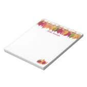 ハロー秋カラフルの葉ホタルライト ノートパッド (回転)