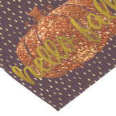 ハロー秋グリッターパンプキンメタリック金ゴールド+マルーン ショートテーブルランナー (コーナー)