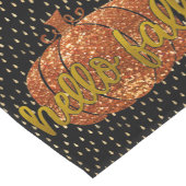 ハロー秋グリッターパンプキン+メタル金ゴールド&ブラック ショートテーブルランナー (コーナー)