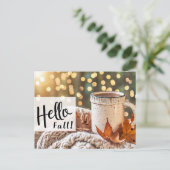 ハロー秋グリーティングカードとマグカップ ポストカード (スタンド正面)