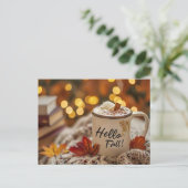 ハロー秋グリーティングカードとマグカップ ポストカード (スタンド正面)