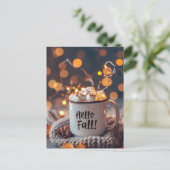 ハロー秋グリーティングカードとマグカップ ポストカード (スタンド正面)