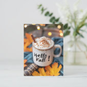 ハロー秋グリーティングカードとマグカップ ポストカード (スタンド正面)