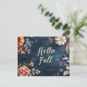 ハロー秋グリーティングカード(花) ポストカード (スタンド正面)