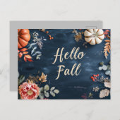 ハロー秋グリーティングカード(花) ポストカード (正面/裏面)