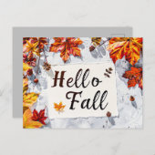 ハロー秋グリーティングカード（花） ポストカード (正面/裏面)