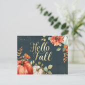 ハロー秋グリーティングカード(花) ポストカード (スタンド正面)