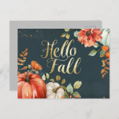 ハロー秋グリーティングカード(花) ポストカード (正面/裏面)