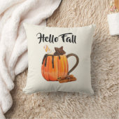 ハロー秋コージーパンプキンファームハウスデコール クッション (ブランケット)