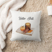 ハロー秋シーズンキャンドルカボチャモダン クッション (ブランケット)