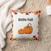 ハロー秋デザインとカボチャと紅葉 クッション (ブランケット)