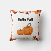 ハロー秋デザインとカボチャと紅葉 クッション (裏面)