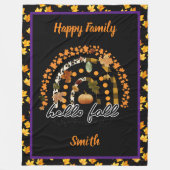 ハロー秋パンプキントレンディー フリースブランケット (正面)