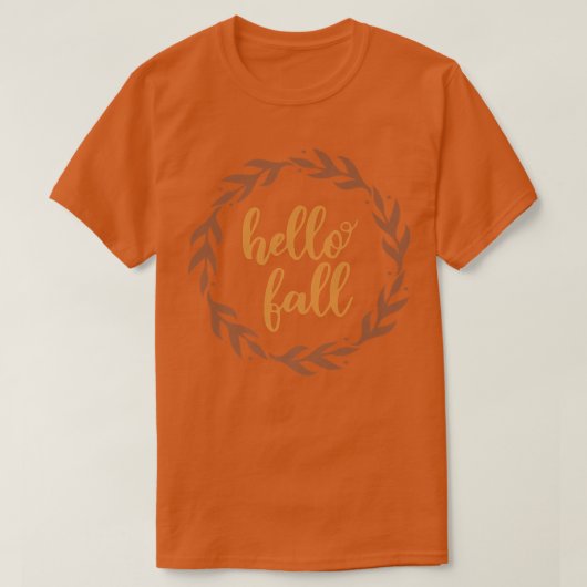ハロー秋パンプキンハロウィーン、ハロー秋感謝祭 Tシャツ (デザイン正面)