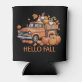 ハロー秋パンプキンピックアップトラック格言秋の木 缶クーラー (正面)
