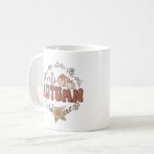 ハロー秋パーソナライズされた コーヒーマグカップ (正面左)