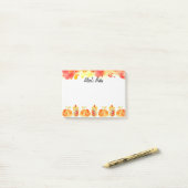 ハロー秋パーソナライズされた ポストイット (デスク上)