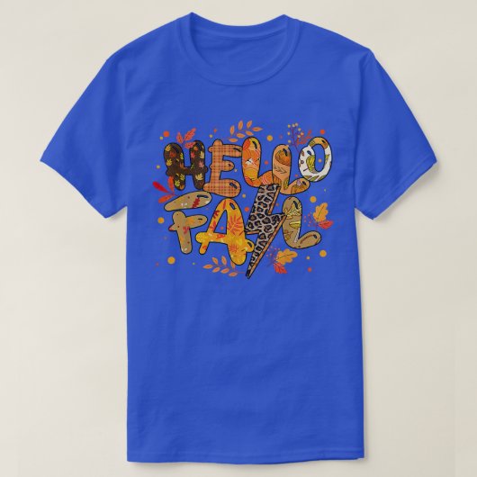 ハロー秋ヒョウ水牛プレイド秋秋 Tシャツ (デザイン正面)