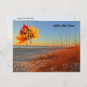 ハロー秋ヒルトンヘッドアイランドビーチサウスカロライナ ポストカード (正面/裏面)