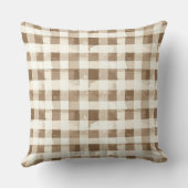 ハロー秋ブラウンプレイドファームハウス装飾用クッション クッション (裏面)