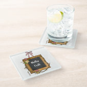 ハロー秋プラーク紅葉 ガラスコースター (アングル)