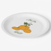 ハロー秋ミニマリストかわいい ペーパープレート (アングル)