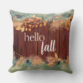 ハロー秋モダンエレガントリーフ木材 クッション (正面)