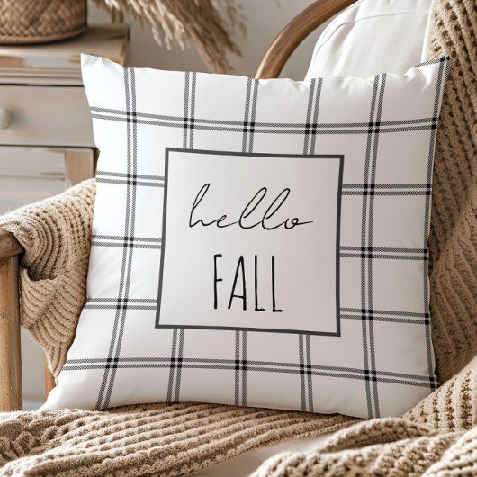 ハロー秋モダンファームハウスピロー | ミニマル クッション