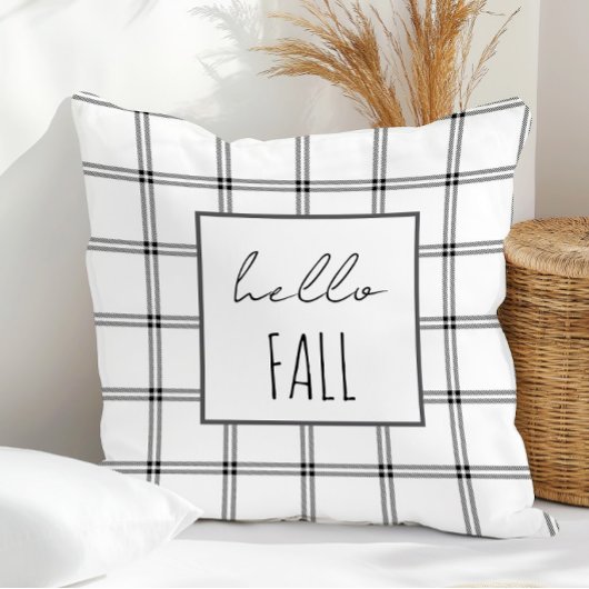 ハロー秋モダンファームハウスピロー | ミニマル クッション