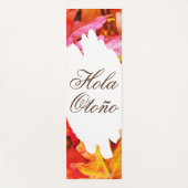 ハロー秋モダンl紅葉シンプルモノグラム ヨガマット (正面)