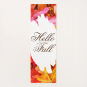 ハロー秋モダンl紅葉シンプルモノグラム ヨガマット (裏面)