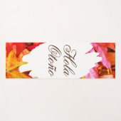 ハロー秋モダンl紅葉シンプルモノグラム ヨガマット (正面(横))