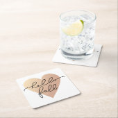 ハロー秋ラブハート スクエアペーパーコースター (インサイチュ)