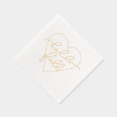 ハロー秋ラブハート 箔ナプキン (右)