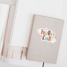 ハロー秋レトロタイポグラフィ