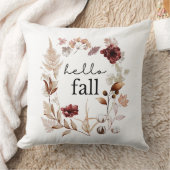 ハロー秋ワイルドフラワーと紅葉 クッション (ブランケット)