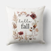 ハロー秋ワイルドフラワーと紅葉 クッション (裏面)