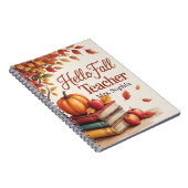 ハロー秋先生水彩秋パーソナライズされた ノートブック (右側)