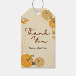 ハロー秋感謝してい秋ユーカスタムラベル ギフトタグ