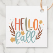 ハロー秋感謝のためにあなたギフトメッセージカード フェイバータグ (裏面)