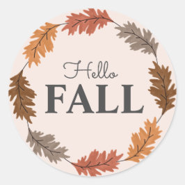 ハロー秋水彩秋ステッカー ラウンドシール