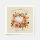 ハロー秋水彩野草離れの秋 スタンダードカクテルナプキン (正面)