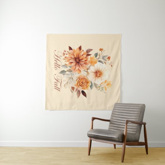 ハロー秋水彩野草離れの秋 タペストリー (インサイチュ(横))