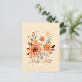 ハロー秋水彩野草離れの秋 ポストカード (スタンド正面)