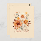 ハロー秋水彩野草離れの秋 ポストカード (正面/裏面)