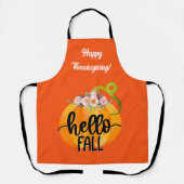 ハロー秋秋カスタマイズ文字・カラー エプロン (正面)