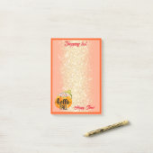 ハロー秋秋カスタマイズ文字・カラー ポストイット (デスク上)