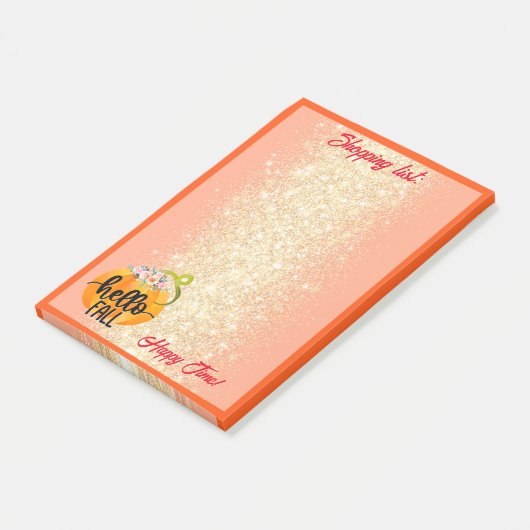 ハロー秋秋カスタマイズ文字・カラー ポストイット (アングル)