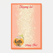 ハロー秋秋カスタマイズ文字・カラー ポストイット (正面)